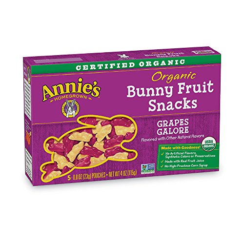 Annie's Homegrown Organic Bunny Fruit Snacks , Grapes Galore, 20 Pouches, 0.8oz
