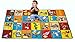 Kids Rug ABC Animals Area Rug 5' x 7' Children Area Rug for Playroom & Nursery - Non Skid Gel Backing (59" x 82")