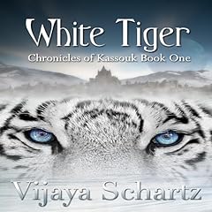 White Tiger Audiolibro Por Vijaya Schartz arte de portada