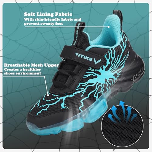 Image of VITUOFLY Boys Girls Sneakers Kids Mesh Lightweight Running Tennis Shoes