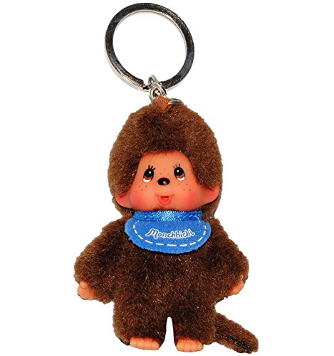 Preisvergleich Produktbild 240311 Monchhichi Plüsch Schlüsselanhänger Junge ca. 10cm, Latz Monchichi