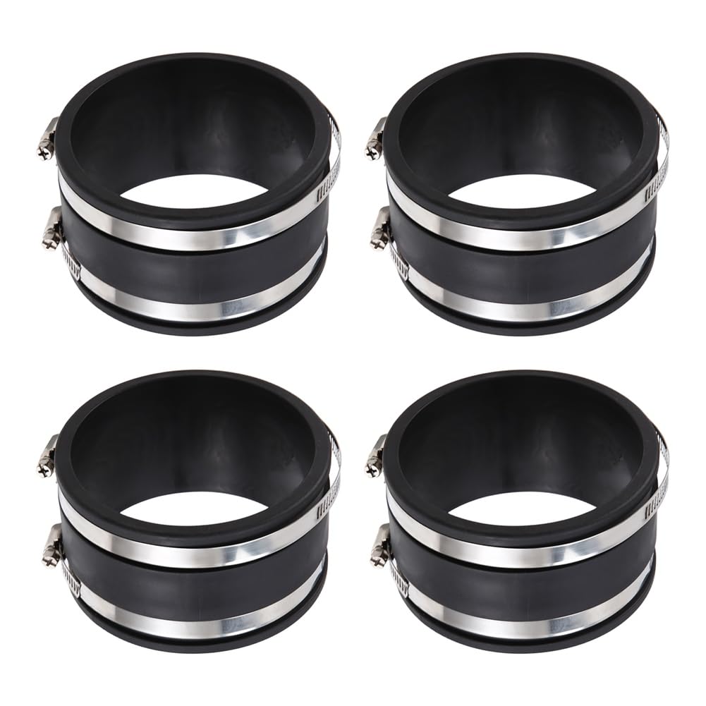 IJSDNVJNDX 4set 4Inch 70149 Dust Control Flex Cuff with Hose Clamp for Woodworking Dust Collection Fittings Hose Connector