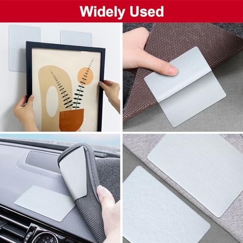 Image of 4x6 inch Hook and Loop Strips with Adhesive, Nylon Heavy Duty Hook and Loop Tape, Excellent Grip, Interlocking Tape,for Sewing, Crafting,DIY,Wall Adhesive Strips - 6 Sets White