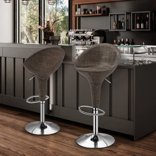 Magshion Bar Stools Set Of 2 With Back And Arms Pu Leather Adjustable Height For Clubs Offices Living Rooms #TOP3