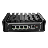Bez wentylatora N100 Mini PC 2.5 Gbe 4 LAN Port, Firewall Network Appliance PC, i225 NICs, 8 GB RAM 128 GB SSD, HD, DP, USB, WiFi, gniazdo SIM, mikrokomputer, Auto Power On, Win 11 / oprogramowanie