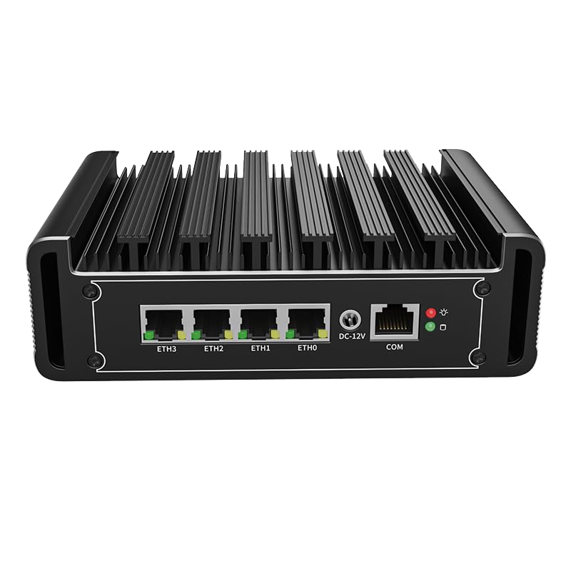 Software de firewall Mini PC Celeron J6412, Router Server, 2.5G Lan 4 puertos, 16GB RAM 500GB SSD, HD, DP, COM, USB, SIM, Wifi, BT, Support WatchDog, Auto Power On, Micro dispositivo de firewall