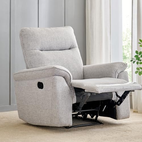 Image of Home Centre | Artise Fabric 1-Seater Recliner | Recliner Sofa for Living Room | Solid Wood | Grey | 1 Year Warranty