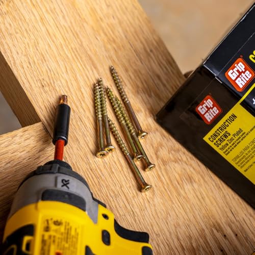 Image of Grip Rite 158GCS10BK #8 by 1-5 /8-inch Type 17 Coarse Thread T-25 Star Drive Bulk Construction Screws 1,466 Count, 10lbs.