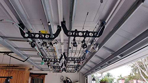 Cobra Storage Garage Door Fishing Rod Holder Rack - 21" (21 Inch (4 Panel Garage Doors)) #TOP2