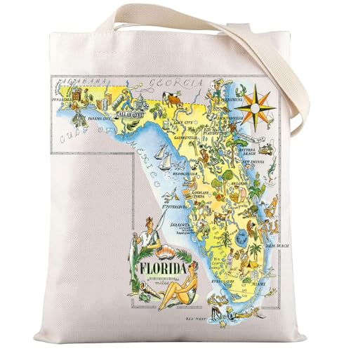 Sac fourre-tout en toile Floride, le cadeau souvenir de voyage vintage idéal pour vos proches