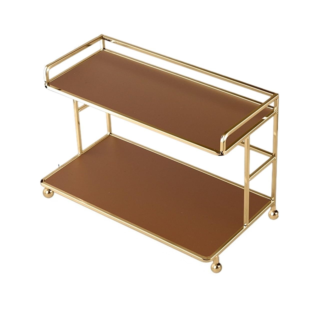 Rangement Maquillage Organisateur De Maquillage Boîte De Rangement De Cosmétiques De Bureau Support De Finition Simple Support De Rangement De Soins De La Peau Rangement Produit de Beauté(Bruin)
