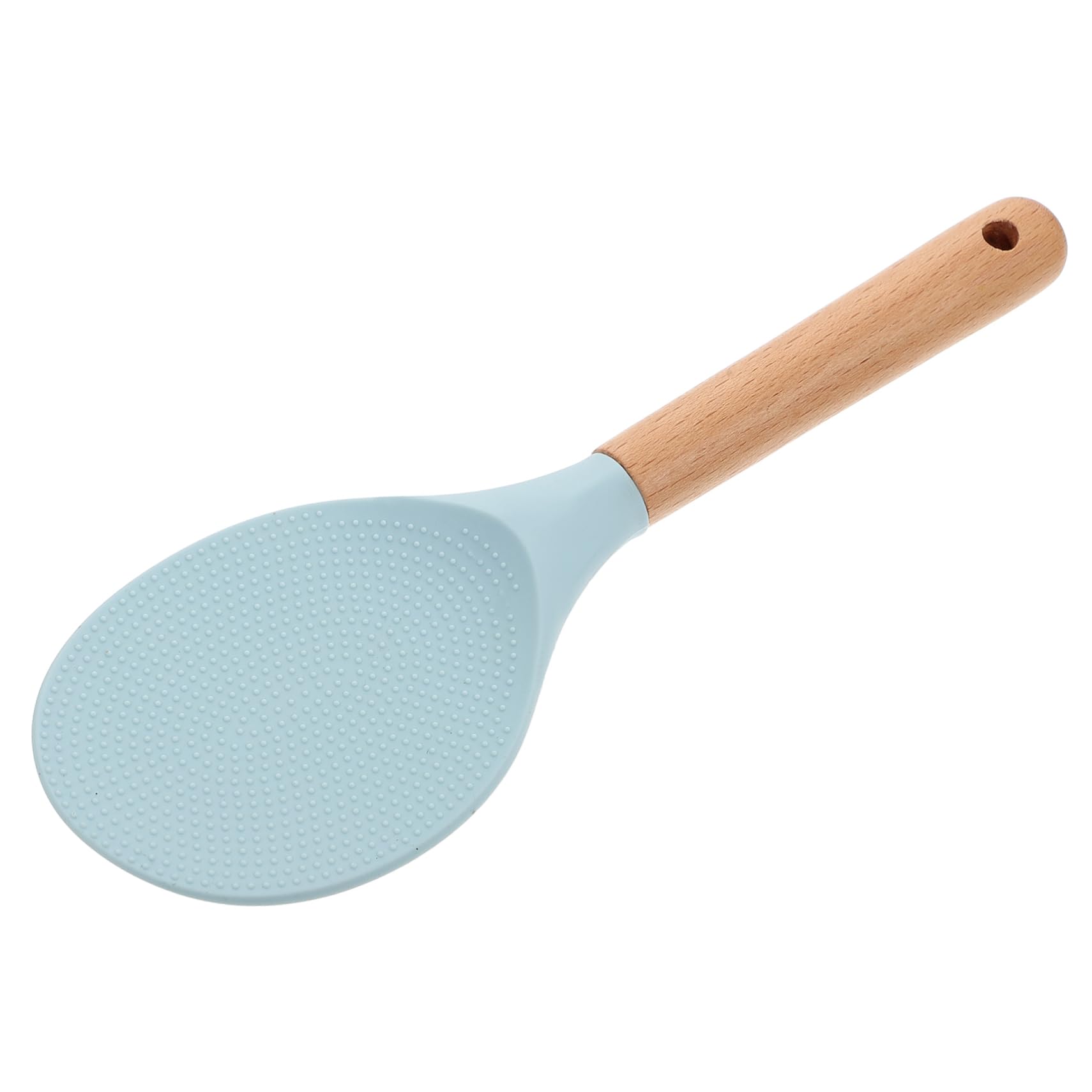 FUNOMOCYA Rice Spoon Rice Cooker Japanese Rice Shovel Japanese Ramen Noodles Chinese Spoons Nonstick Rice Paddle Rice Spatula Ramen Bowl Spoon Black Spoons Restaurant Rice Scoop Blue Wood