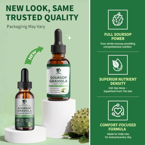 2 Pack Whole Soursop Graviola Leaf Extract Liquid Drop with Irish Sea Moss - image 3