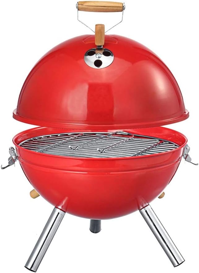 Barbecue Kettle BBQ Grill Portable Iron Kettle BBQ Grill Outdoor Camping Travel