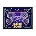 Stupell Industries Vivid Neon Style Game Zone Arcade Gamer Sign, Design by Ziwei Li