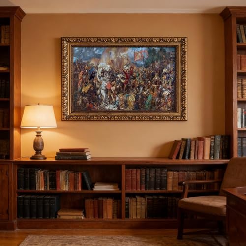 Cadre à suspendre et poster Bataille de Grunwald Jan Matejko sur toile