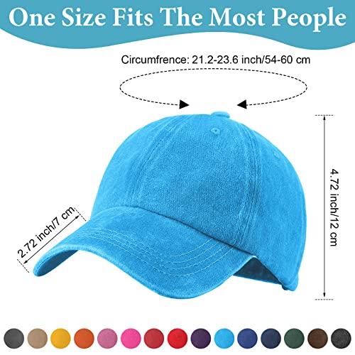 Image of Jecery 15 Pcs Vintage Baseball Cap American Flag USA Flag Distressed Baseball Hat Adjustable Unisex Sport Cap for Women Men