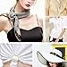 Atoymut 6Pcs Scarf Ring Clip, T-shirt Tie Clips for Women, Fashion Shirt Cincher Clips, Multi-Use Shawl Collar Clasp, Decorative Clothes Corner Knotted Clip for Scarf, Sweater, Dress, Travel Hat