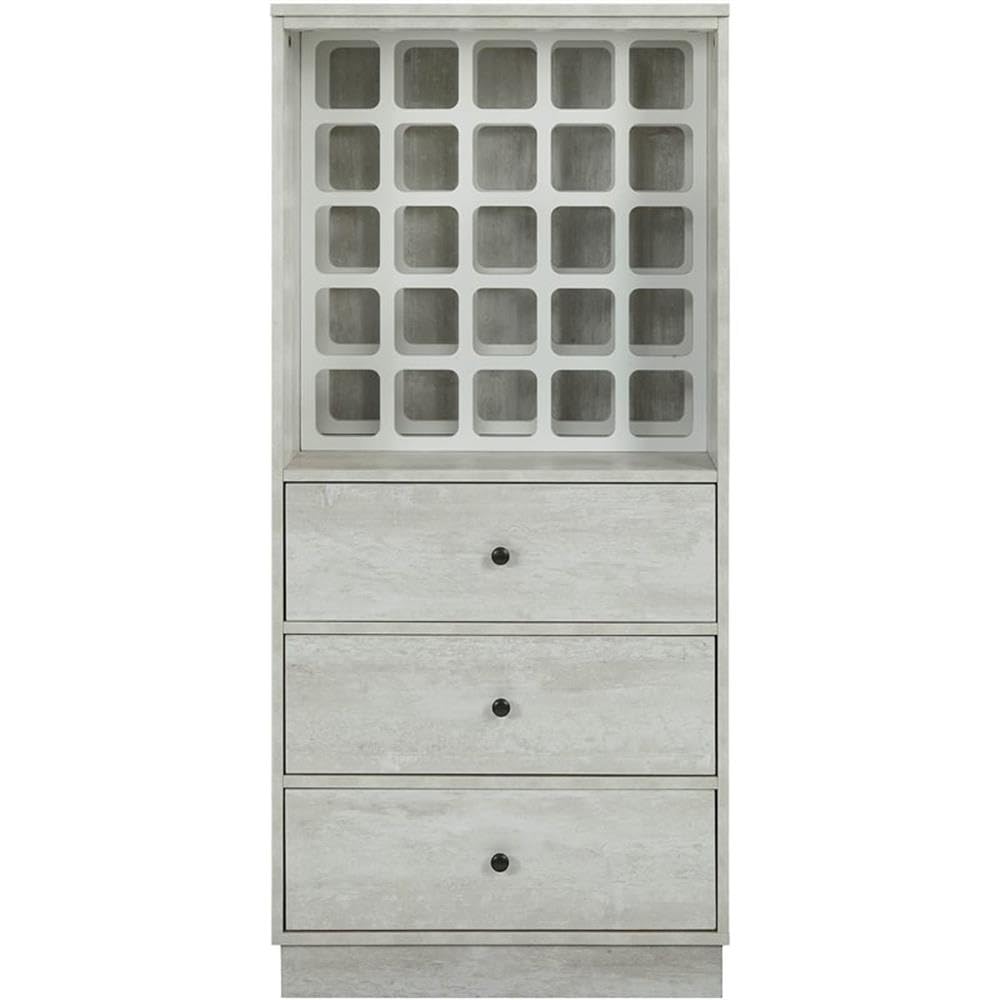 Amazon.co.jp: Acme Furniture ワインキャビネット アンティークホワイト