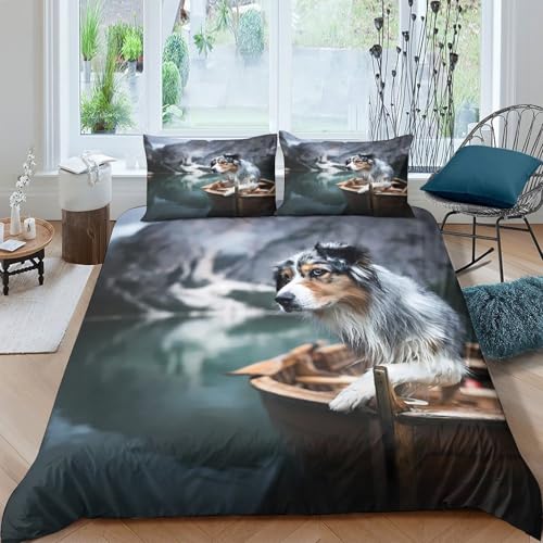 Linge de lit super doux léger motif 3D chien 135x200 - 4