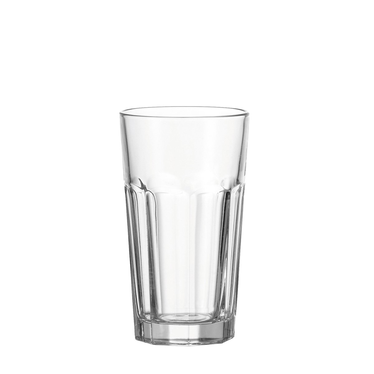 Leonardo Rock XL Longdrink-Glas, großer Trink-Becher aus Glas, spülmaschinengeeignete Wasser-Gläser, 12er Set, 540 ml, 017203