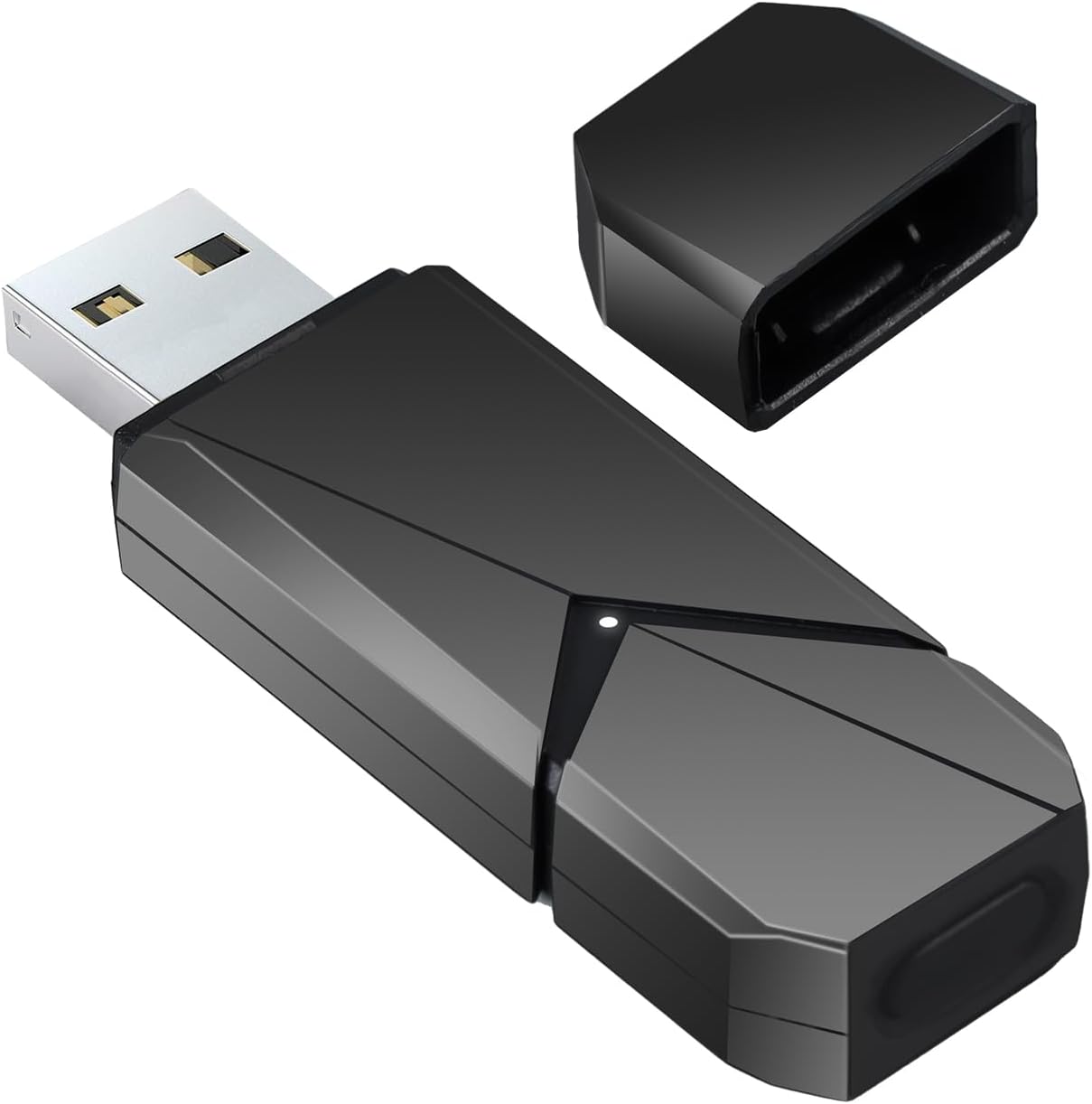 TECTINTER Wireless Adapter with Original IC Chip Compatible with Xbox One Controller for PC Windows 11/10/8/7(Sky Black)