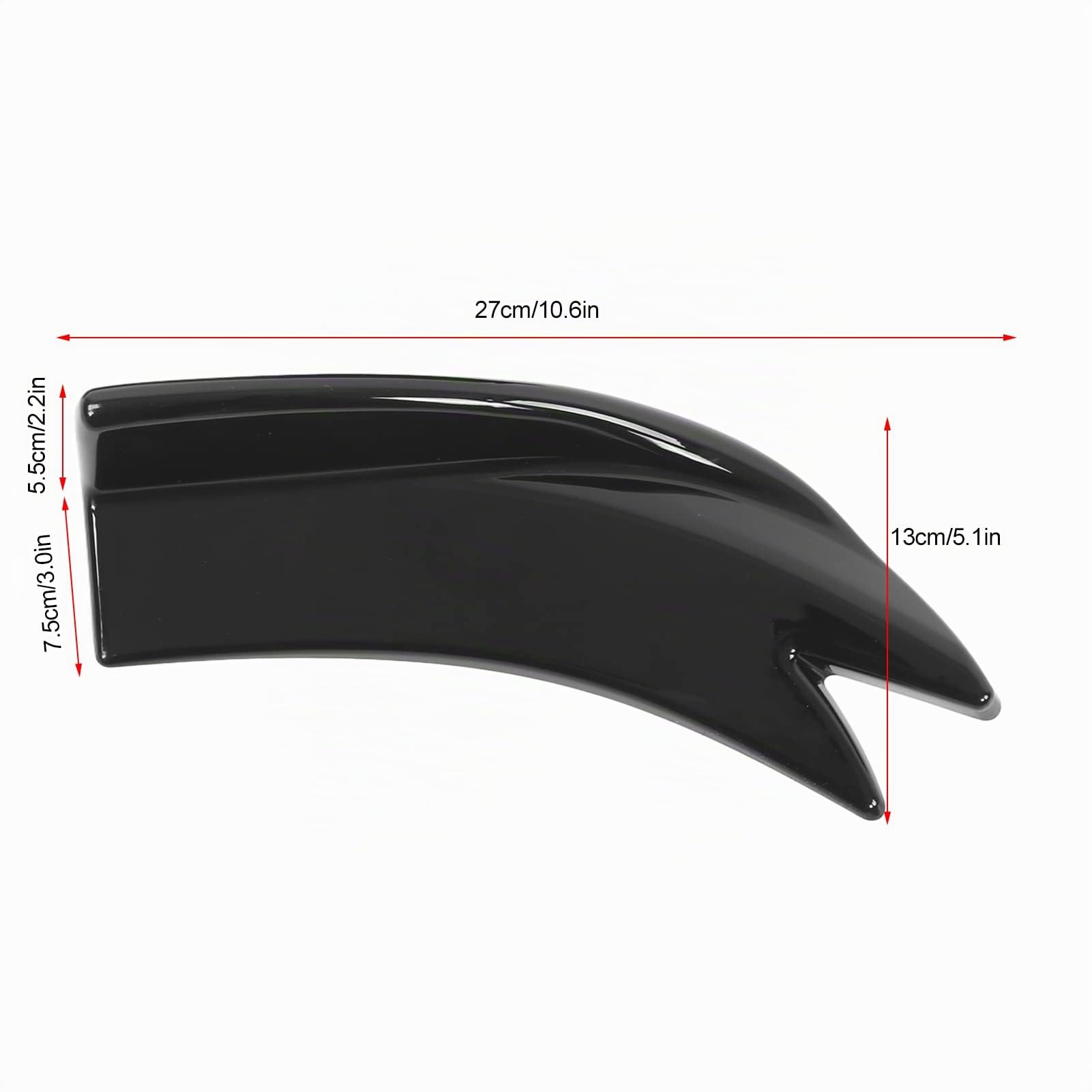 Fydun 1 Paire Aileron de Pare-Chocs Arrière Universel Spoiler de Séparateur de Diffuseur de Lèvre de Pare-Chocs Arrière D'automobile Protecteur Anti-Rayures à Lèvre Arrière