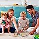 Relaxdays Spielesammlung, 7 Brettspiele aus Holz, Schach, Ludo, Backgammon, Gesellschaftsspiele, Spiele Klassiker, bunt