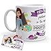Kembilove Taza de Café de la Mejor Profesora del Mundo – Taza de Desayuno para la Oficina – Taza de Café y Té para Profesionales – Taza de Cerámica Impresa – Tazas de Jefe de 350 ml para Profesoras