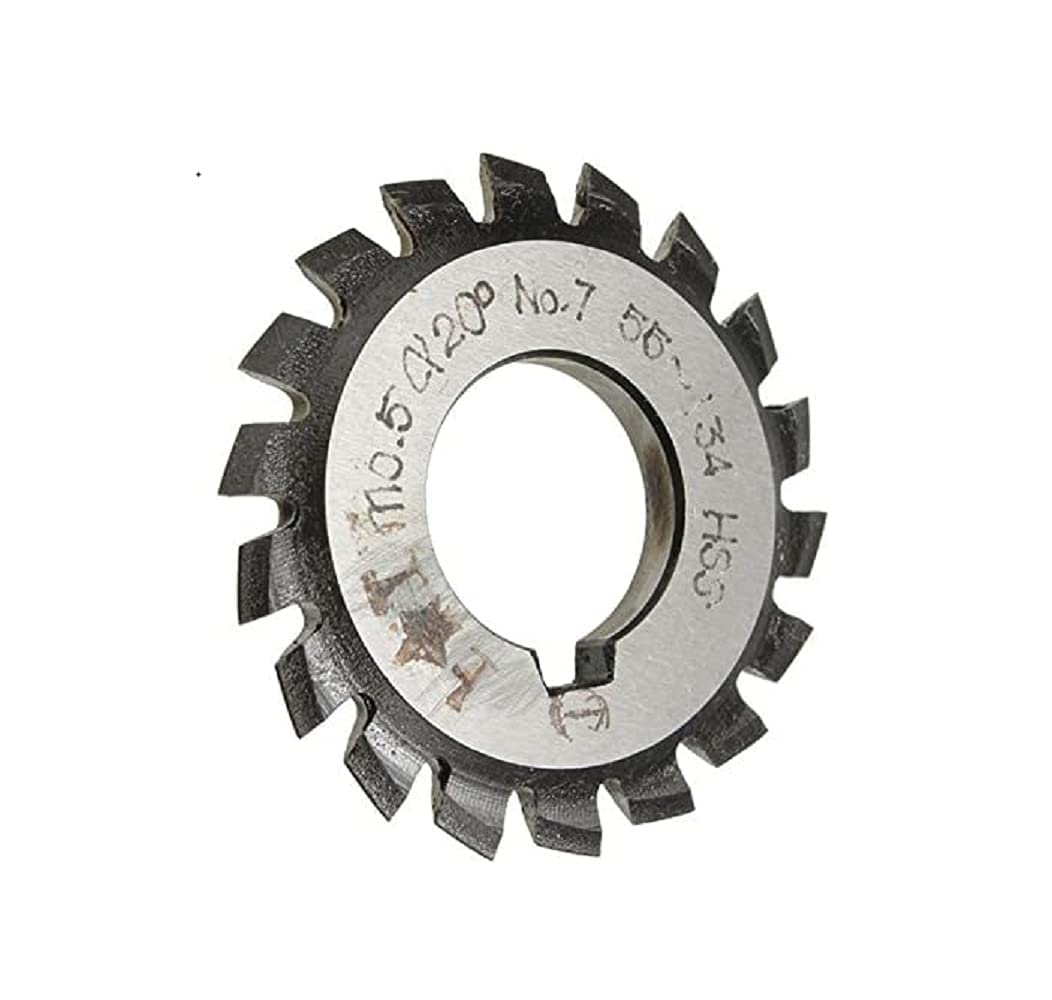 1PCS Module 0.5 PA20 Alésage 16mm #1-8 HSS Disque Fraise à Engrenage Droit (#7)