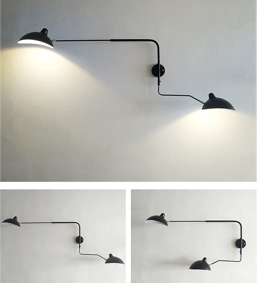 APPLIQUE MURALE DESIGN rétro industriel métal noir couloir lampe de chevet E27 EUR 29,87 - FR