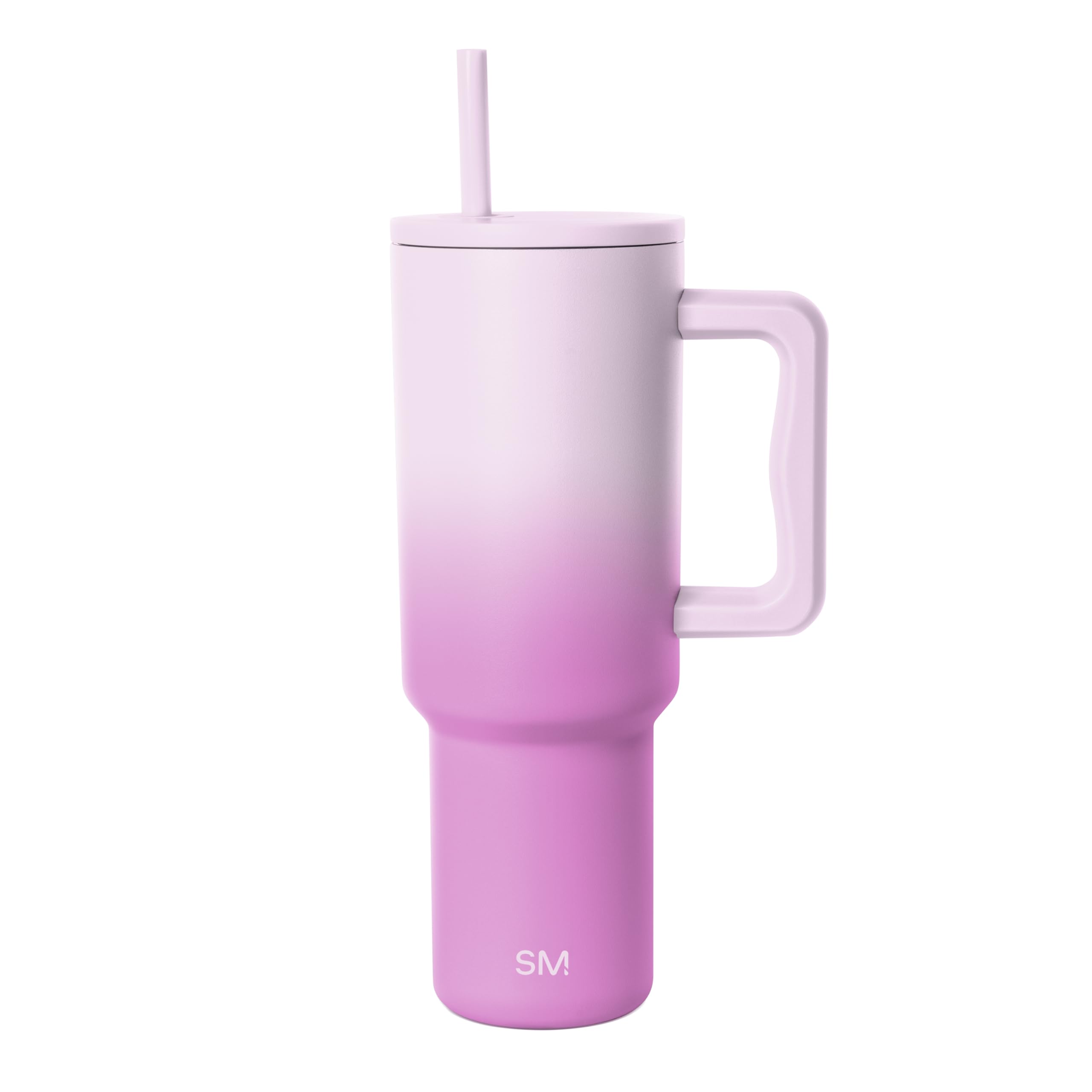 Simple Modern Tumbler with Handle and Straw | 40oz | Ombré | Trek Tumbler, Travel Mug | Insulated Water Bottle, Cupholder Friendly, Stainless Steel Cup | Violet Dreams -Violet Dreams 40 Ounces