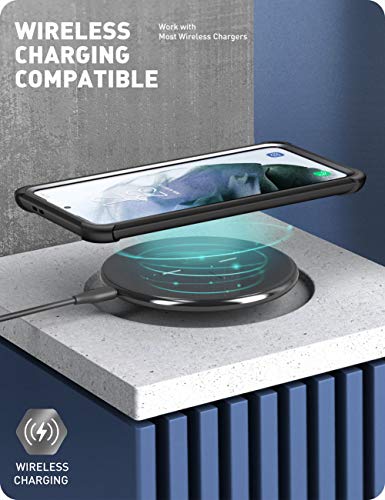 Image of i-Blason PC Ares Series Designed For Galaxy S21 Ultra 5G Case Cover (2021 Release), Rugged Clear Bumper Cover Case Without Screen Protector (Black)