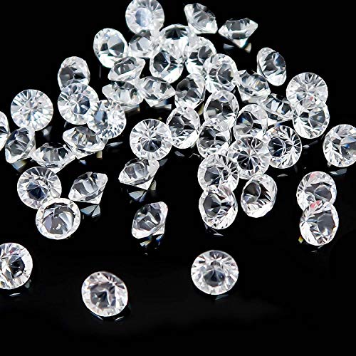 Gemas de Cristal Vaso,100 PCS Cristal Transparente Brillantes Diamantes Cristales de Dispersi�n de Mesa Deco Piedras para Bodas Rellenos Jarrones Ducha Nupcial Decoraci�nFiesta Favor Manualidades 8mm