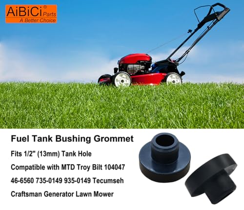 AiBiCi 33/64" Fuel Tank Bushing Grommet for MTD Troy Bilt 935-0149 735-0149 104047 46-6560 Tecumseh Craftsman Lawn Mower Garden Tractor Generator 33679 25 313 01-S, Pack of 6 - Image 3