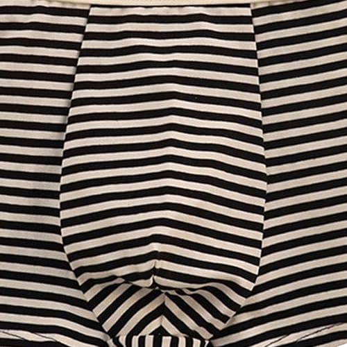 Men's Cotton Stretch Stripe Boxer Briefs Men Breatherable Striped Trunks Stripe Breathable Boxer Briefs for Men2