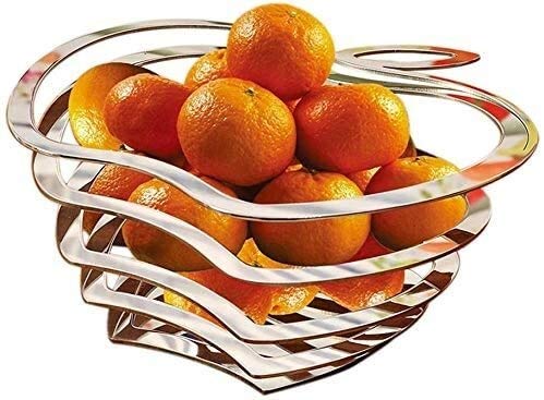Moolo Obstschale Personality-Edelstahl-Frucht-Platte Kreative Europäischer Frühling Obstkorb Großer Obstteller Cover