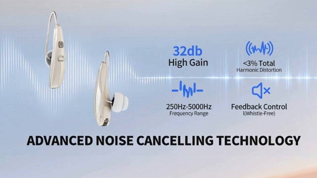 Image of Hearing Aids for Seniors with Noise Cancelling - FDA Registered Invisible Hearing amplifiers,3 Modes,60hrs Chargingcase,Lightweight Amplifier for Elderly Men and Women