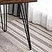 TDZXQQ Industrial Metal Hairpin Design Dining Table, Rustic Dark Pine Finish, Versatile Usage, Sturdy Metallic Legs