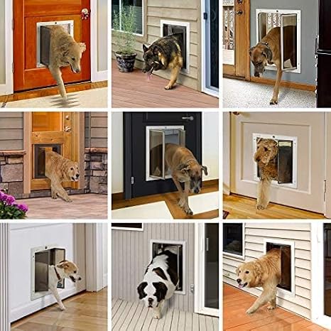PlexiDor Performance Wall-Mount Pet Door, Dog + Cat Door, Bronze