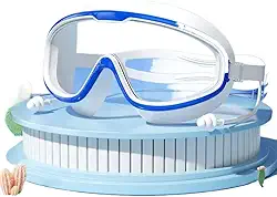 Óculos de natação de armação grande Óculos de natação Anti-embaciamento de alta definição à prova d'água