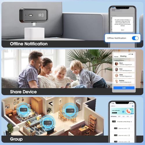 Acmerota Mini Smart Remote Control Universal-Fernbedienung Smart IR Remote Hub mit 2.4GHz Wi-Fi Nur Typ-c, für Smart Home Funktioniert mit Alexa, Google Home