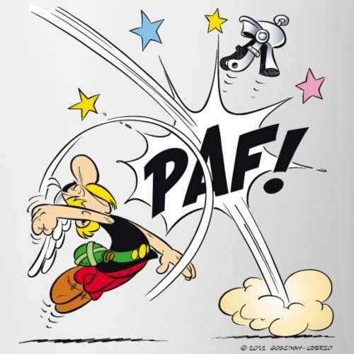 Spreadshirt Astérix & Obélix Coup De Poing Paf Mug Bicolore, blanc/jaune :  Amazon.fr: Cuisine et Maison