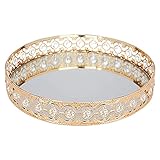 Handwerk premium kristalle, kristall perlen, gespiegelt glas oberfläche tablett mit stunning und stabile basis.