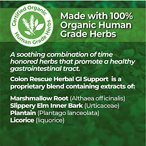 Animal Essentials Colon Rescue Powder Herbal Digestive Aid For Dogs & Cats, 1 Oz - Made In Usa Gi Support, Phytomucil Blend #TOP2