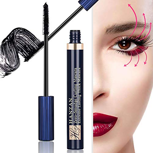 4D Silk Fiber Lash Mascara - KASI Waterproof Smudgeproof Long Lasting Eyelashes Extension Mascara for Dramatic Look with Crystal Eyelash Comb - Black