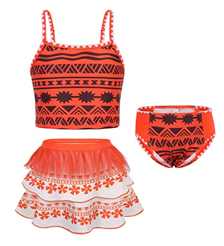 Jurebecia Bañador Natacion Niña Moana Conjunto De Tres Piezas De Traje De Baño para Niña...