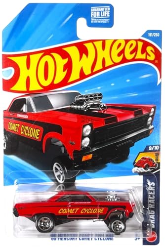 Image of Hot Wheels 65 Mercury Comet Cyclone Drag Racers Ages 3 and Up 191 /250 (Red)