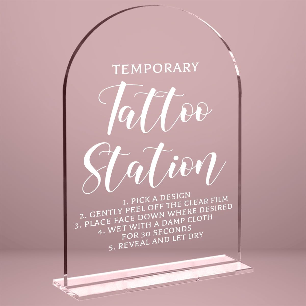 Amazon.com: Wedding Sign Decor, Temporary Tattoo Station Wedding Sign ...