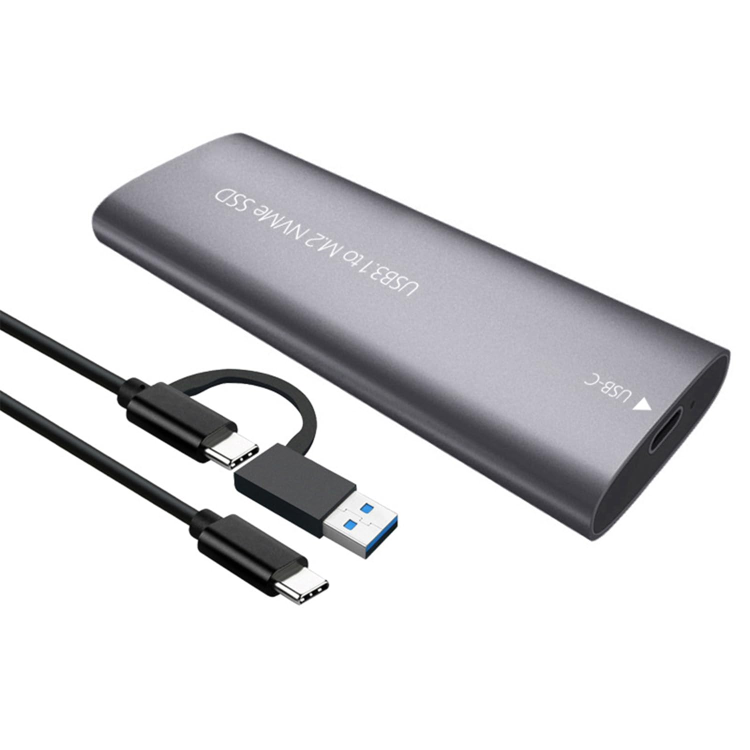 Gabinete M.2 NVMe, USB 3.1 GEN1 5Gbps sem ferramentas, M.2 NVMe. para adaptador USB,